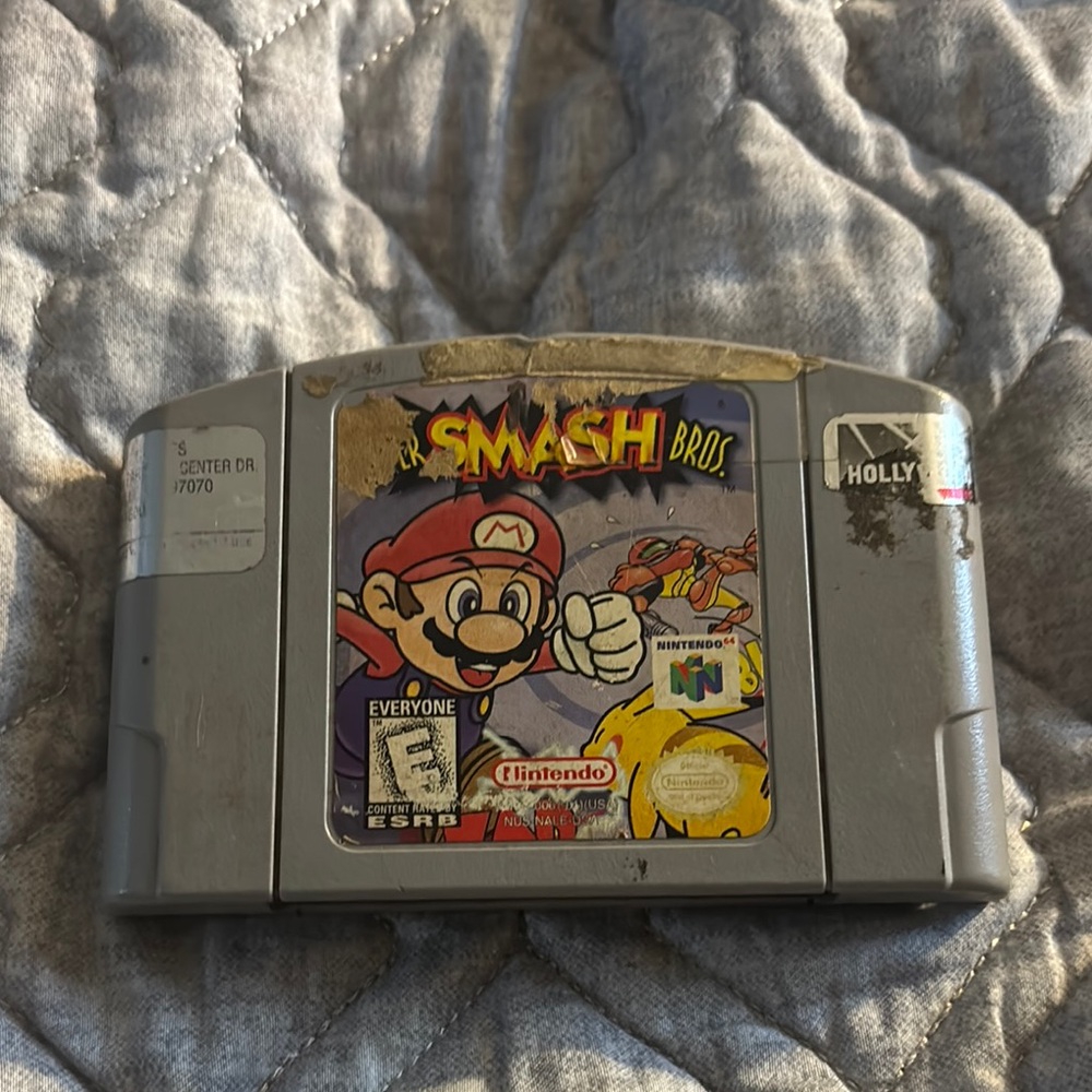 Nintendo Gray Super Smash Bros. N64 Cartridge